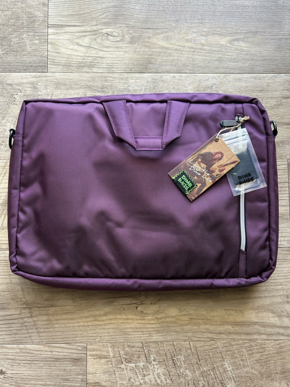 Dime Bags 17” Laptop Bag Side Hustler Plum NEW
